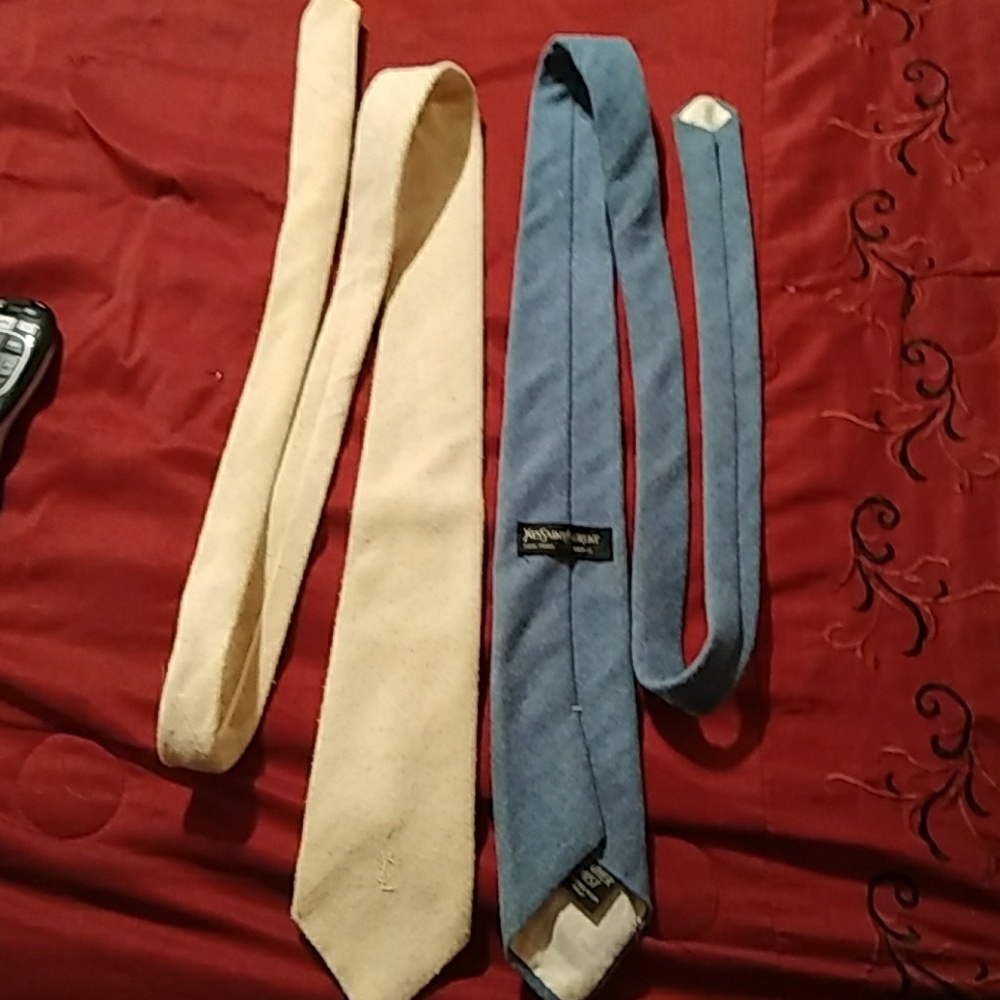 2 Yves Saint Laurent ties